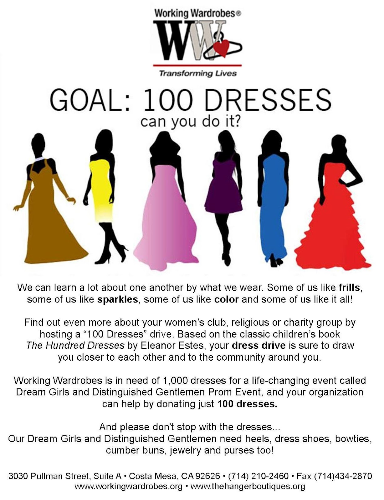 smart circle international employees partner with working wardrobes prom dress drive flyer template